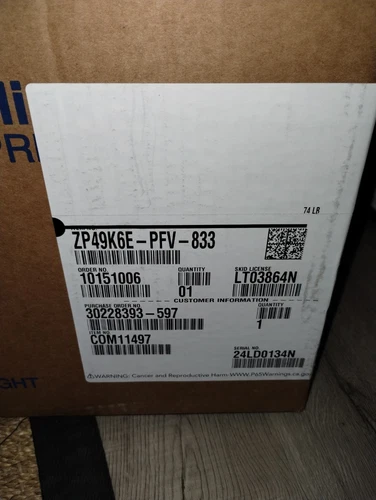 Alliance 230V 4 Ton A/C Scroll Compressor ZP49K6E-PFV-833 New in Unopened Box