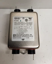 GUARANTEED! CORCOM 10A 120/250V SINGLE PHASE EMC/EMI LINE FILTER 10VS1