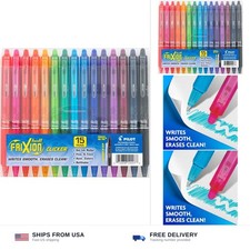 PILOT FriXion Clicker Erasable, Assorted Color Inks, 15-Pack Pouch