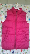 Old Navy Girl S. 10-12 Pink Puffer Quilted Vest. with Zipper