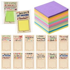 72 Pcs Teacher Appreciation Gifts Wooden Sticky Notes Pads Holder with Sticky...