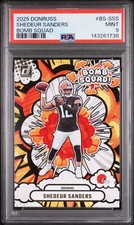 2025 PANINI DONRUSS BOMB SQUAD #BS-SSS SHEDEUR SANDERS ROOKIE RC PSA 9