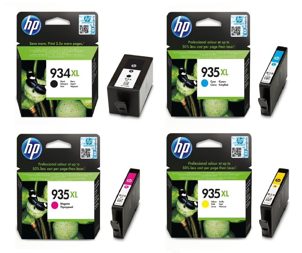 4 x Original Ink HP OfficeJet Pro 6820 6230 6830 / No. 934XL 935XL X4E14AE SET
