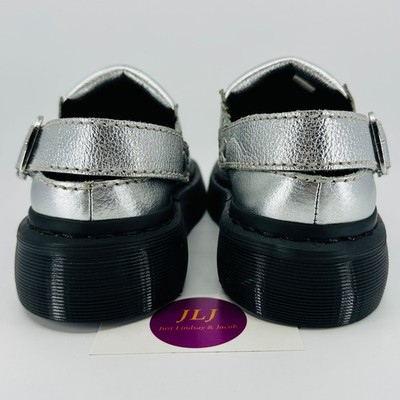 Dr. Martens Laketen Silver Metallic Tumble Leather Slingback  display picture 2