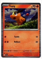 Pokemon White Flare Tinsel Holo 011/086 Tepig Poster Collection