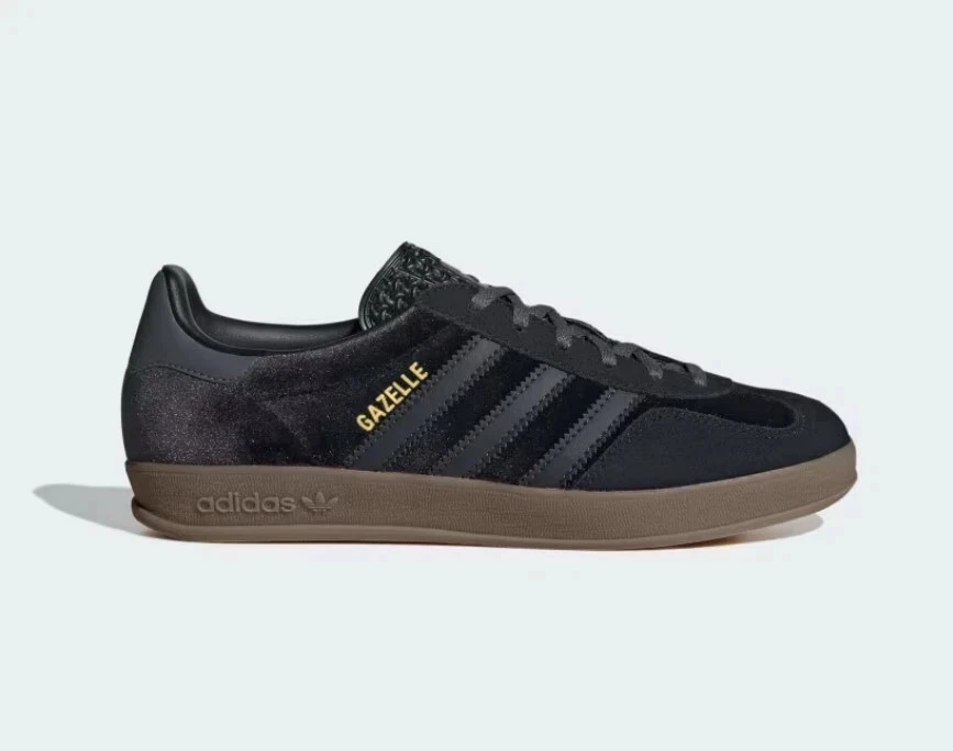 TAMANHO 5.5 FEMININO - ADIDAS Wmns Gazelle Indoor 'Black Carbon Velvet' JI2712 NOVO - Imagem 3 de 4