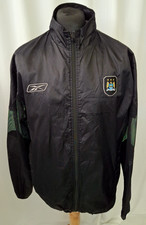 Vintage Reebok Manchester City 2000s Windbreaker Jacket Football Black XL A5529