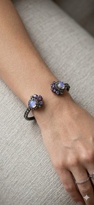 $68 Marchesa Cluster Stud  Cuff Floral Bracelet mc 34