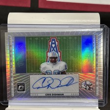2025 Panini Donruss Optic Hash Marks Prizm Autograph Cris Dishman Houston Oilers