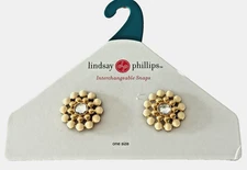Lindsay Phillips interchangable snaps White Beaded Round One Size
