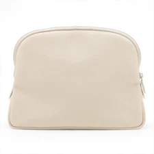 The Row Leather Pouch Ivory