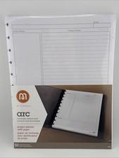 Staples ARC Project Planner Refill Paper 50 White Sheets 8.5x11 #20021 New NIP E
