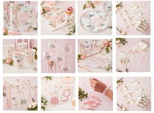 Floral Team Bride Rose Gold  By Ginger Ray Assorted Hen Night Party Items