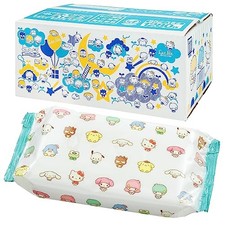 LEC Sanrio 99 Pure Water Baby Wipes Soft Sheets 80 Sheets x 16 Packs 1280