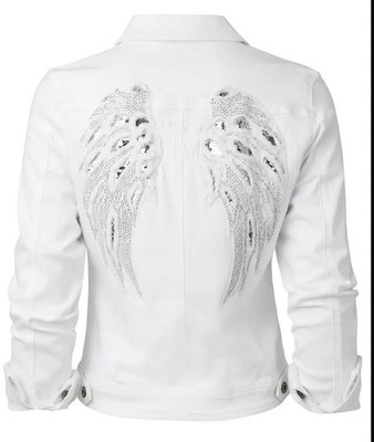 VENUS Angel Wings Stretch Jacket: White Size 12