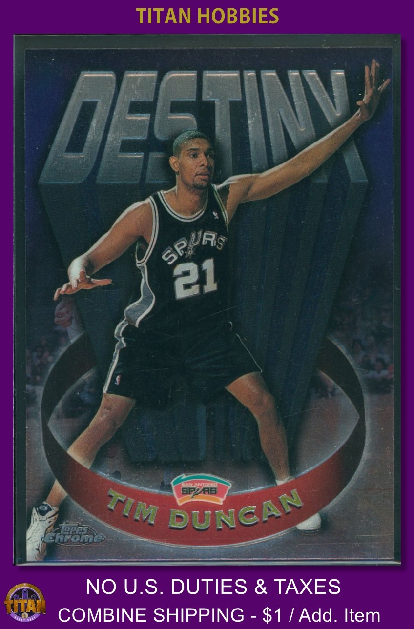 1997-98 Topps Chrome DESTINY Rookie #8 Tim Duncan RC