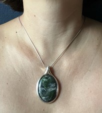 Henkel & Grosse Silber 925 Anhänger mit Halbedelstein &Kette Massive Design Dior