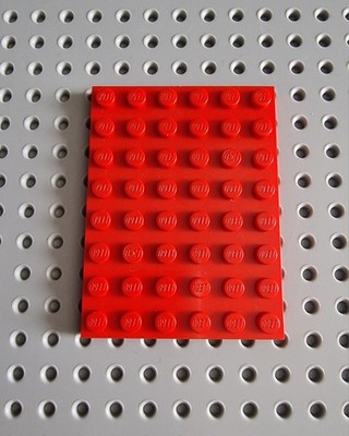 LEGO Platte Bauplatte Basisplatte flach 1 stk Rot 6x8 Red Plate 3036 R2