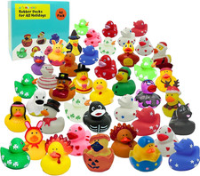 Rubber Ducks for All Holidays, Bulk Pack of 42 - Includes 6 of Each Holiday, Val