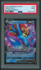 Pokémon SWSH Silver Tempest Omastar V 035/195 PSA 9