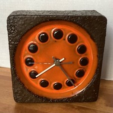 Vintage Fat Lava Table Clock   Ceramic  . 1970’s?