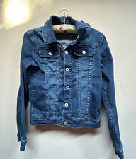 AG Adriano Goldschmied Kids Size Medium Denim Jacket Blue Stretch Pockets