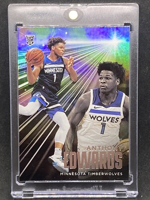 Anthony Edwards RARE ROOKIE RC HOLO FOIL REFRACTOR SSP INVESTMENT CARD MVP