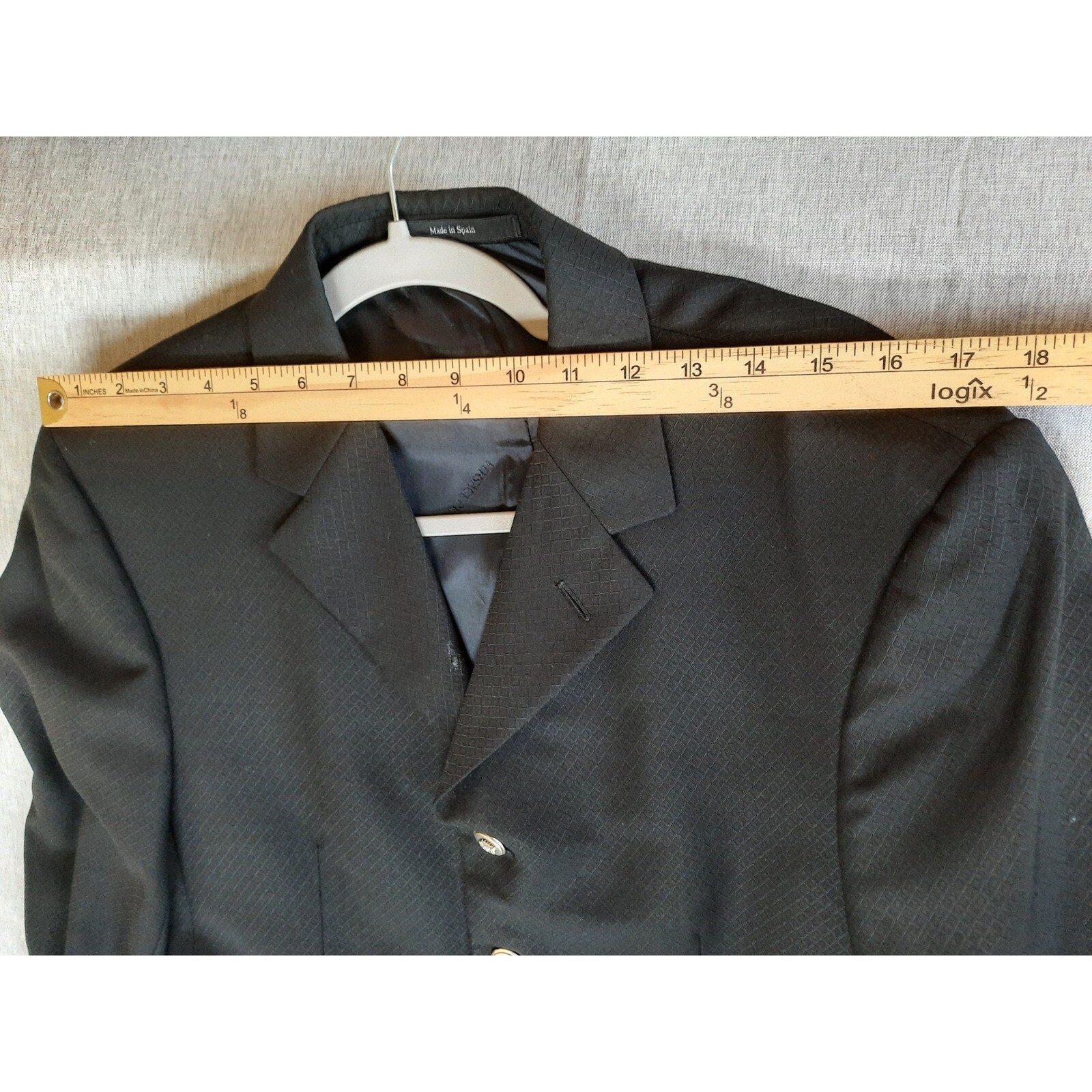 Versace Classic V2 Men 48R Wool Blazer Coat Black Four Metal Buttons Italy Made thumbnail 4