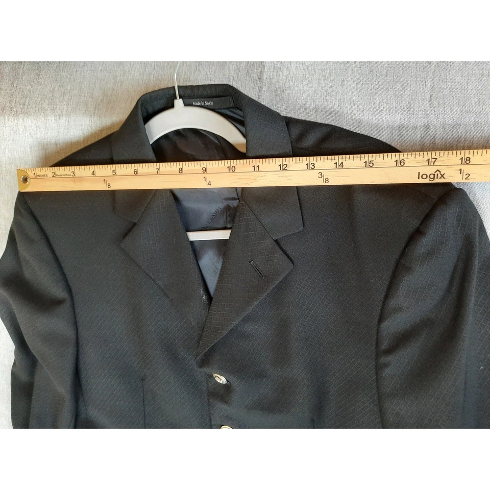 Abrigo Blazer Versace Classic V2 Hombres 48R Lana Negro Cuatro Botones de Metal Hecho en Italia Foto 4 de 4