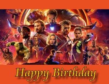 Stampa fotografica Avengers Infinity War, foglio glassa, cake top, topper stampa commestibile