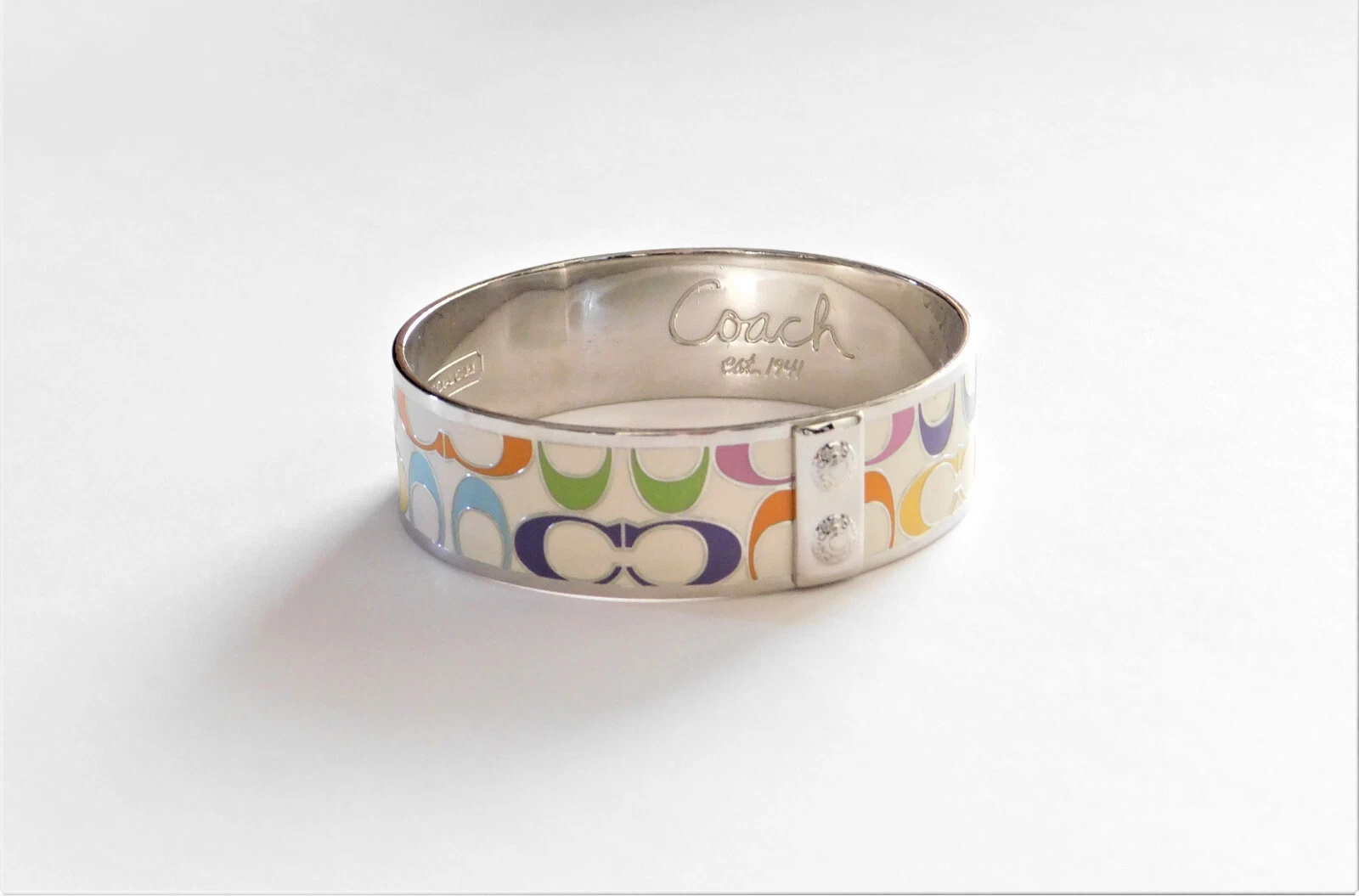 Braccialetto Coach Multicolore Firma C Statement