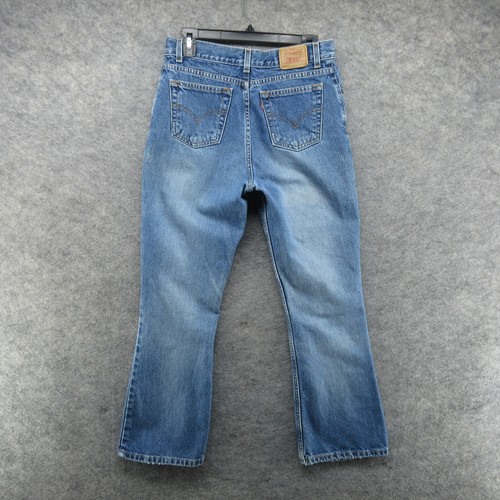 VTG Levis Jeans Girls 16.5 Blue 517 Bootcut Faded Medium Wash Y2K Denim Juniors - Picture 13 of 18