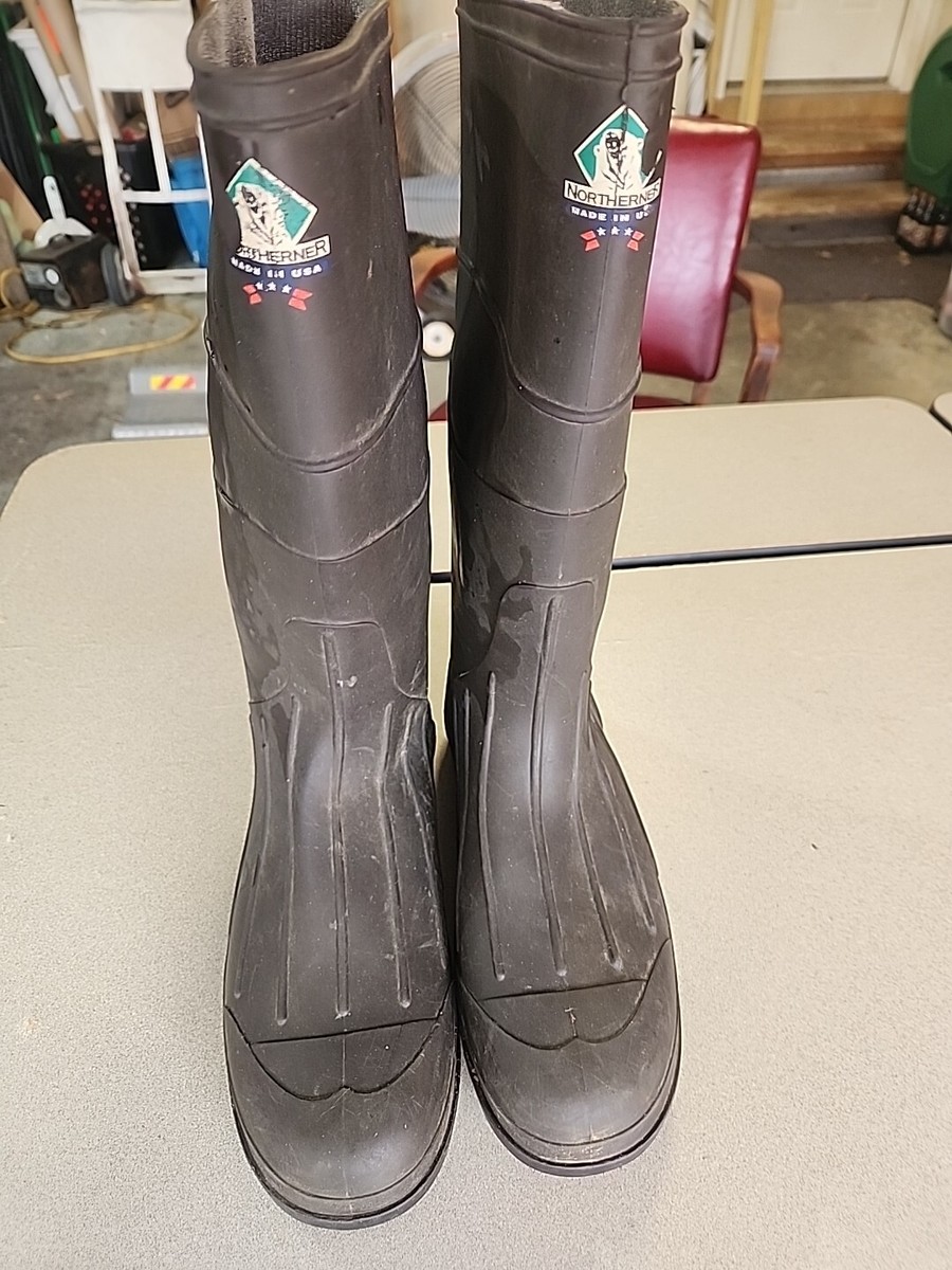 Northerner Men Rubber Boots Northerner Brown Rubber Boots Mens Sz 12 Inside 14 main image 3