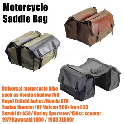 Motorcycle Saddlebags Carrier Tool Saddle Bags For Suzuki Honda Shadow 750 CTX