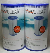 Flow Clear Pool Filter Cartridge A/C, A C, Bestway 58012E - lot of 2