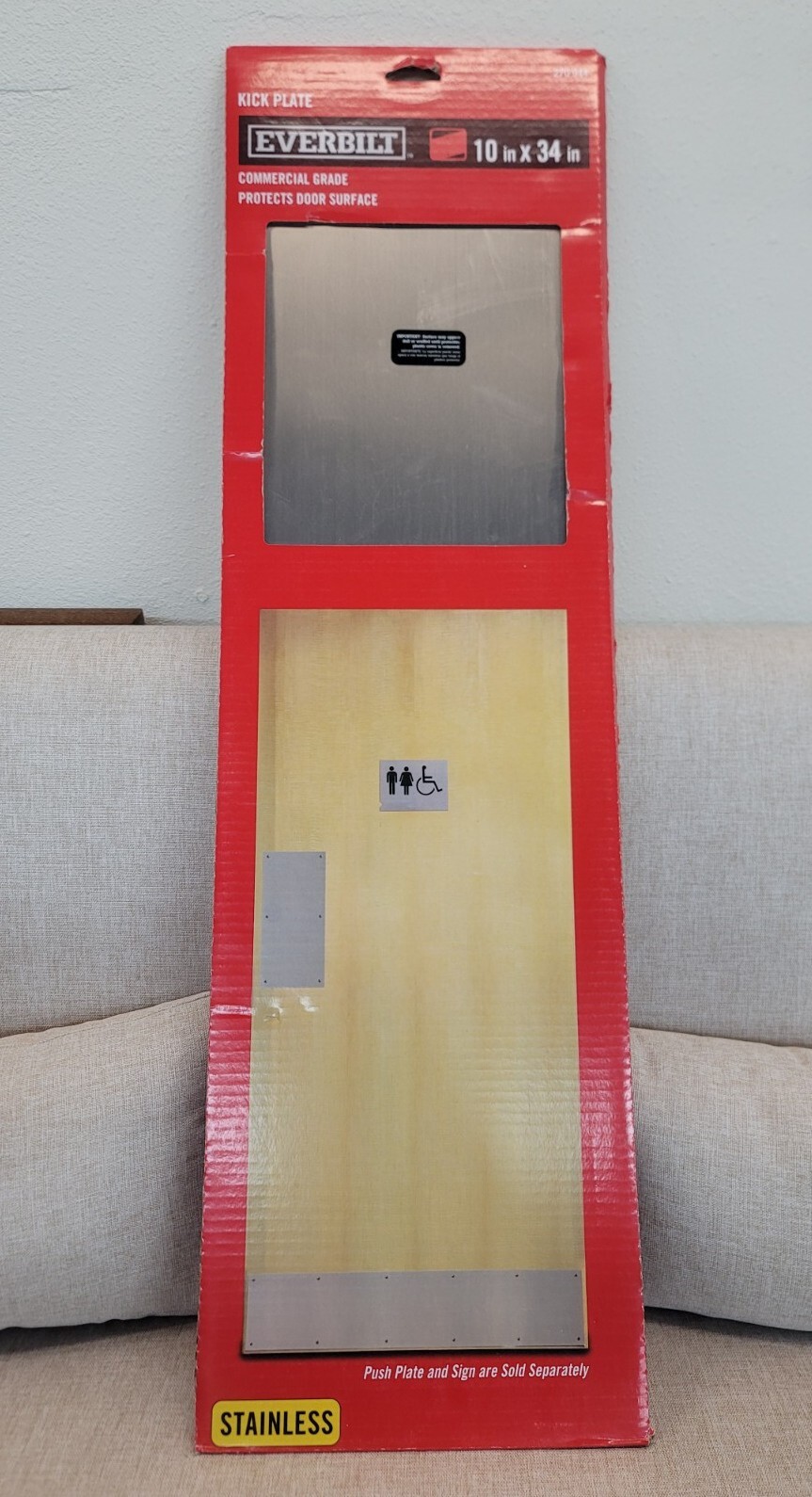 Everbilt 10 in x 34 in Stainless Steel Kick Plate Commerciall Retails