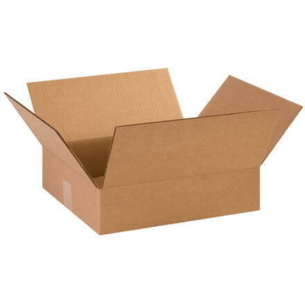 14 x 12 x 3 - Flat Corrugated Boxes - ECT-32, 25/Bundle - Picture 1 of 5