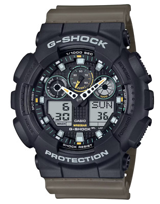CASIO G-SHOCK   GA-100TU-1A3ER Analog Digital Digi Herren Uhr NEU