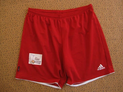 Short Adidas Football Coupe Ligue Bourgogne Porté Rouge Polyester vintage - XL - Photo 1/4