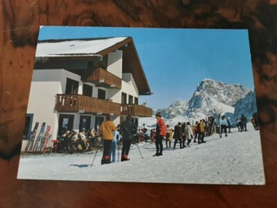 Postcard Alpe di siusi Gasthof Panorama Skiers 1973 MRPT473 *