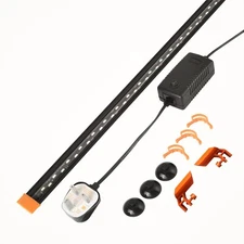 Hepo LED Light Ultra Thin Aluminium Lamp Mounted Bar UK Plug Aquarium Fish Tank