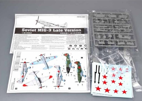 SOVIET MIG-3 VERSIÓN TARDÍA 1/48 avión trompetista modelo avión kit 02831 - Imagen 4 de 6