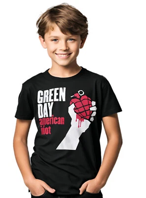 Official Green Day T Shirt American Idiot Kids Boys Girls Licensed Rock Tee New