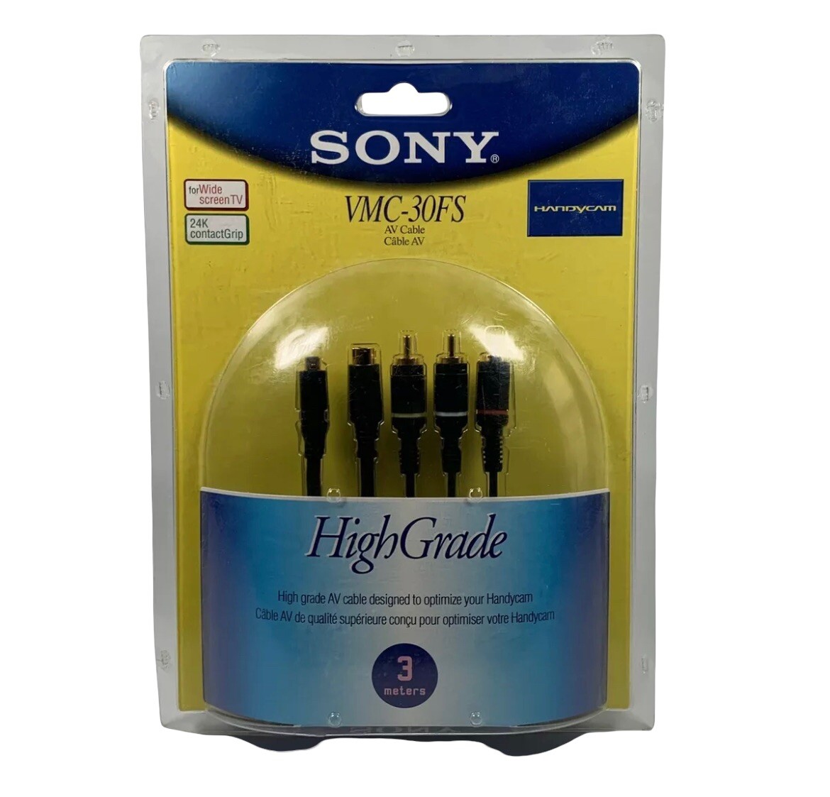Genuine Sony OEM VMC-30FS High Grade AV Cable For Handycam NEW