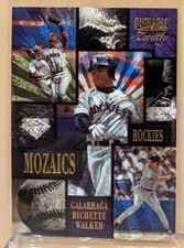 1996 Pinnacle Zenith MOZAICS #11  Galarraga Bichette Larry Walker HOF ROCKIES