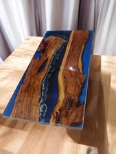 Ocean Wave Epoxy Resin Dining Table Top Living Room Furniture Hotel & Hallway De