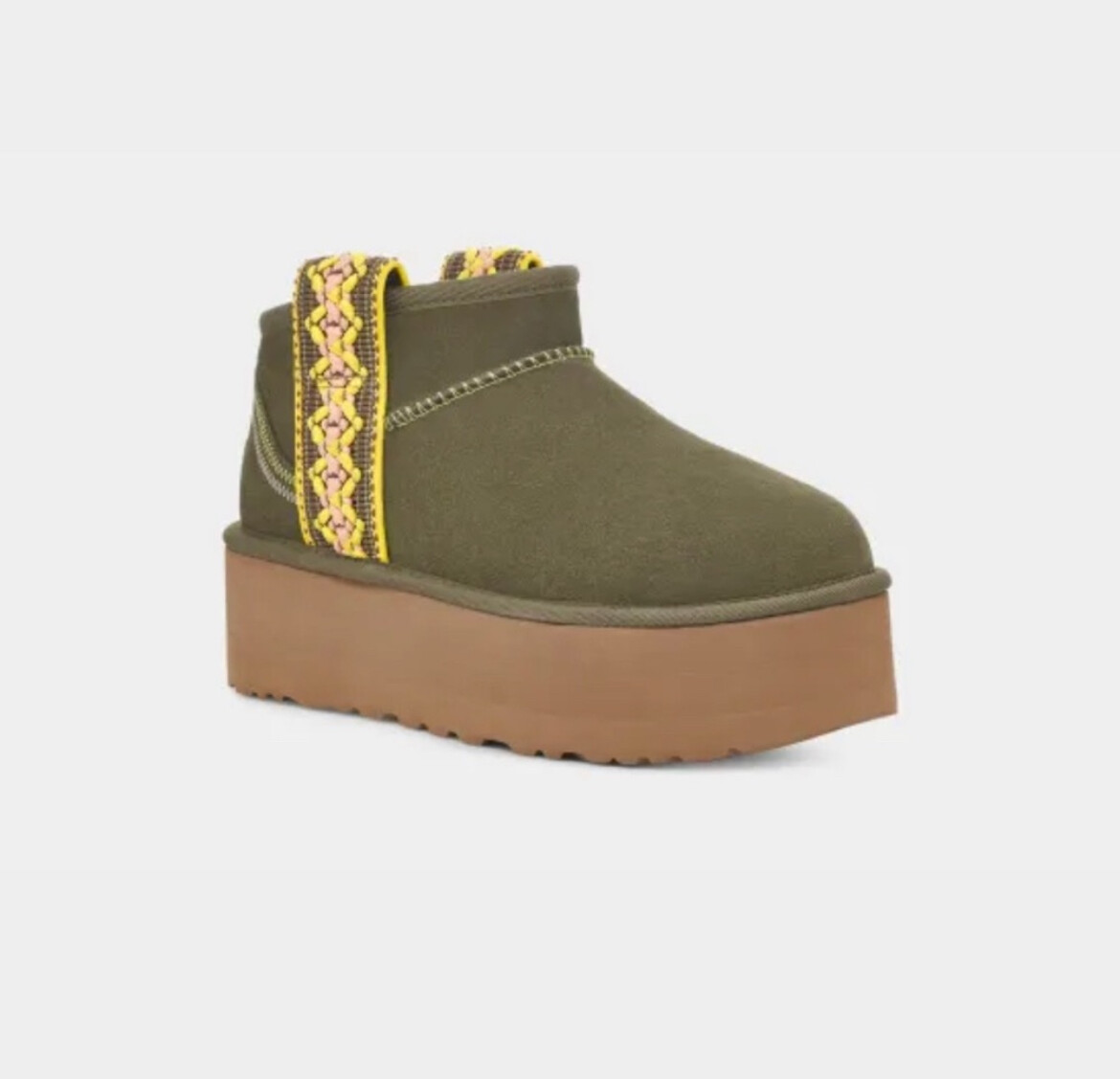【UGG】☆UGG Classic Ultra Mini Platform Boots☆Moss Green UGG CLASSIC ULTRA MINI PLATFORM MOSS GREEN SHEARLING BOOT US