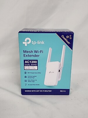 TP-Link RE315 Mesh Wi-Fi Range Extender AC1200 Dual-Band Wireless