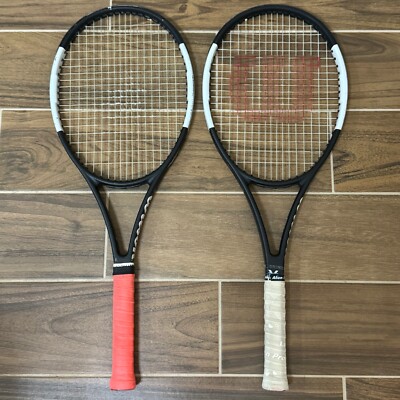 Two Wilson Prostaff 97 v12 G1 and G2 Tennis Racket countervail 