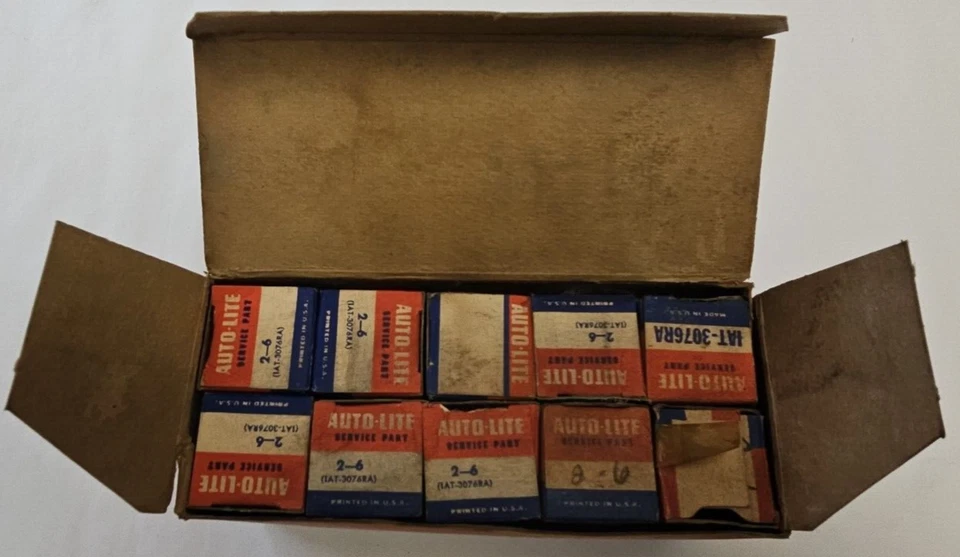 Lote de 10 condensadores 50-55 DeSoto Chrysler Dodge Plymouth Autolite IAT-3076R NOS Foto 3 de 4